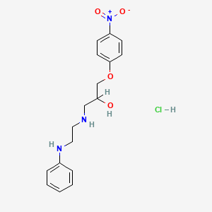 2-Propanol, 1-((2-anilinoethyl)amino)-3-(p-nitrophenoxy)-, monohydrochloride