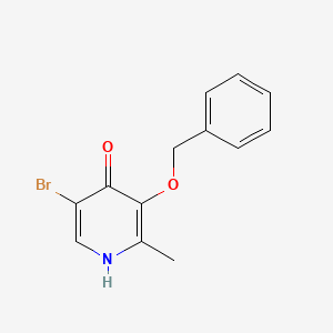 molecular formula C13H12BrNO2 B1443145 3-(苄氧基)-5-溴-2-甲基-4-吡啶醇 CAS No. 906657-86-1