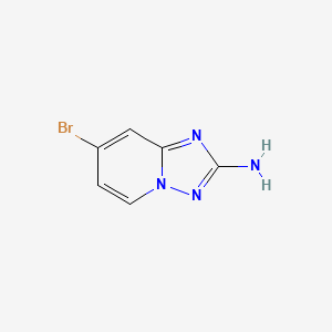 molecular formula C6H5BrN4 B1443150 7-溴-[1,2,4]三唑并[1,5-a]吡啶-2-胺 CAS No. 882521-63-3