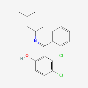 2-((1,3-Dimethylbutyl)imino-(2-chlorophenyl)methyl)-4-chlorophenol