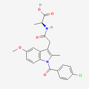 Alanine, N-((1-(4-chlorobenzoyl)-5-methoxy-2-methyl-1H-indol-3-yl)acetyl)-, DL-