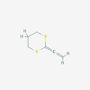 molecular formula C6H8S2 B14431555 2-Ethenylidene-1,3-dithiane CAS No. 80593-72-2