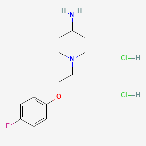molecular formula C13H21Cl2FN2O B1443158 1-[2-(4-Fluorophenoxy)ethyl]piperidin-4-amine dihydrochloride CAS No. 1334148-29-6