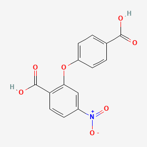 molecular formula C14H9NO7 B14431599 2-(4-Carboxyphenoxy)-4-nitrobenzoic acid CAS No. 77769-87-0