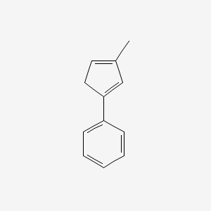 molecular formula C12H12 B14431673 (3-Methylcyclopenta-1,3-dien-1-yl)benzene CAS No. 77067-15-3