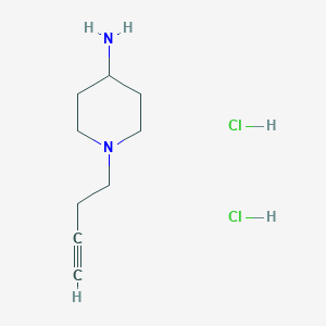 molecular formula C9H18Cl2N2 B1443172 1-(But-3-yn-1-yl)piperidin-4-amine dihydrochloride CAS No. 1334148-24-1
