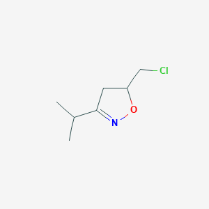 molecular formula C7H12ClNO B1443174 5-(Chloromethyl)-3-(propan-2-yl)-4,5-dihydro-1,2-oxazole CAS No. 1311318-05-4
