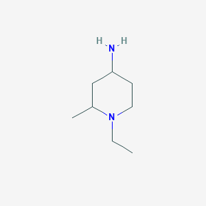 molecular formula C8H18N2 B1443175 1-乙基-2-甲基哌啶-4-胺 CAS No. 92351-62-7