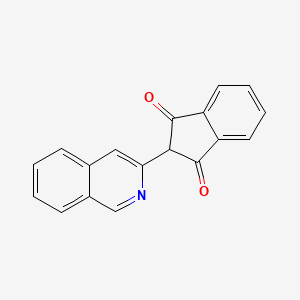 molecular formula C18H11NO2 B14431775 2-(Isoquinolin-3-yl)-1h-indene-1,3(2h)-dione CAS No. 75998-19-5