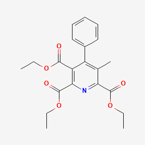 molecular formula C21H23NO6 B14431779 Triethyl 5-methyl-4-phenylpyridine-2,3,6-tricarboxylate 