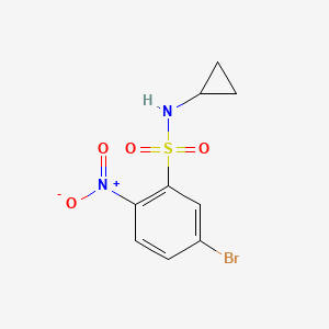 molecular formula C9H9BrN2O4S B1443179 5-溴-N-环丙基-2-硝基苯-1-磺酰胺 CAS No. 1178475-48-3