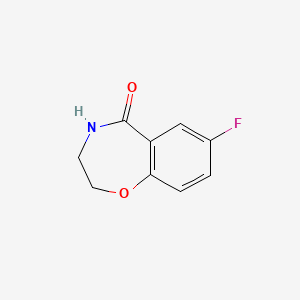 molecular formula C9H8FNO2 B1443180 7-Fluoro-2,3-dihydrobenzo[F][1,4]oxazepin-5-OL CAS No. 874767-62-1