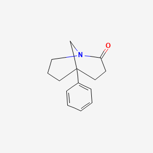 molecular formula C14H17NO B14431807 5-Phenyl-1-azabicyclo[3.3.1]nonan-2-one CAS No. 79950-38-2