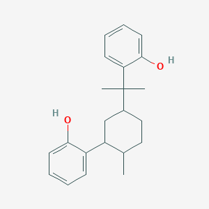 molecular formula C22H28O2 B14431809 2-(2-(3-(2-Hydroxyphenyl)-4-methylcyclohexyl)propan-2-yl)phenol CAS No. 78163-91-4