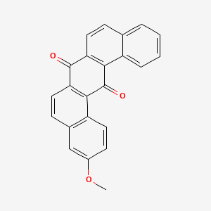 molecular formula C23H14O3 B14431850 Dibenz(a,j)anthracene-7,14-dione, 3-methoxy- CAS No. 76214-37-4