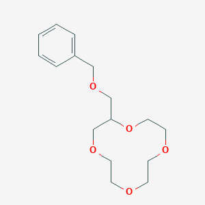 molecular formula C16H24O5 B14431913 2-[(Benzyloxy)methyl]-1,4,7,10-tetraoxacyclododecane CAS No. 75507-20-9