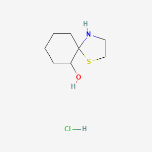 molecular formula C8H16ClNOS B1443194 1-Thia-4-azaspiro[4.5]decan-6-ol hydrochloride CAS No. 1221792-86-4