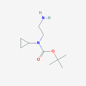 molecular formula C10H20N2O2 B1443195 tert-butyl N-(2-aminoethyl)-N-cyclopropylcarbamate CAS No. 1247174-47-5
