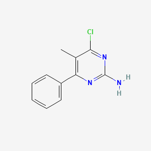 molecular formula C11H10ClN3 B14431979 4-Chloro-5-methyl-6-phenylpyrimidin-2-amine CAS No. 77378-84-8