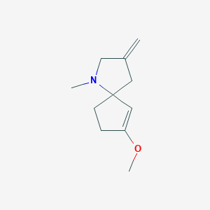 molecular formula C11H17NO B14431982 7-Methoxy-1-methyl-3-methylidene-1-azaspiro[4.4]non-6-ene CAS No. 82444-69-7