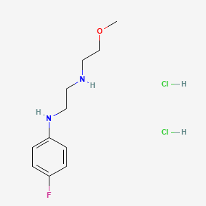 molecular formula C11H19Cl2FN2O B1443203 {(2-[(4-氟苯基)氨基]乙基}(2-甲氧基乙基)胺二盐酸盐 CAS No. 1269152-21-7