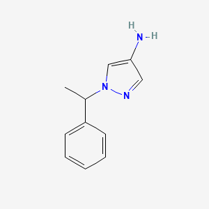 molecular formula C11H13N3 B1443205 1-(1-Phenylethyl)-1H-pyrazol-4-amine CAS No. 1240572-59-1