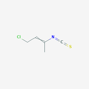 molecular formula C5H6ClNS B14432080 1-Chloro-3-isothiocyanatobut-2-ene CAS No. 76855-04-4