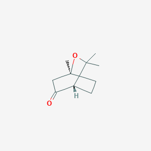 molecular formula C10H16O2 B14432101 (1S,4S)-1,3,3-trimethyl-2-oxabicyclo[2.2.2]octan-5-one CAS No. 76735-29-0