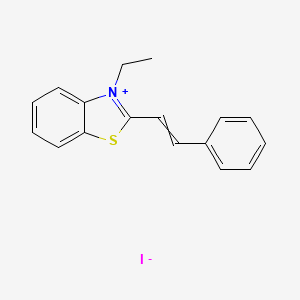 molecular formula C17H16INS B14432104 3-Ethyl-2-(2-phenylethenyl)-1,3-benzothiazol-3-ium iodide CAS No. 81067-47-2