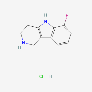 molecular formula C11H12ClFN2 B1443212 6-氟-1H,2H,3H,4H,5H-吡啶并[4,3-b]吲哚盐酸盐 CAS No. 1258639-83-6