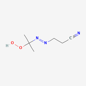 3-[(E)-(2-Hydroperoxypropan-2-yl)diazenyl]propanenitrile