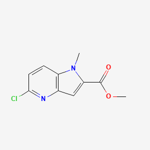 molecular formula C10H9ClN2O2 B1443213 methyl 5-chloro-1-methyl-1H-pyrrolo[3,2-b]pyridine-2-carboxylate CAS No. 1251924-26-1