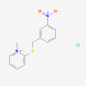 1-Methyl-2-{[(3-nitrophenyl)methyl]sulfanyl}pyridin-1-ium chloride