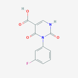 molecular formula C11H7FN2O4 B1443216 3-(3-氟苯基)-2,4-二氧代-1,2,3,4-四氢嘧啶-5-羧酸 CAS No. 1283108-17-7