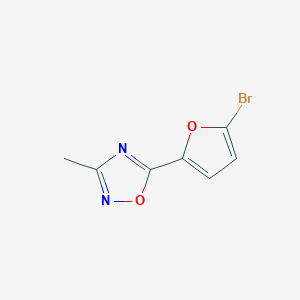 molecular formula C7H5BrN2O2 B1443218 5-(5-溴呋喃-2-基)-3-甲基-1,2,4-恶二唑 CAS No. 1283108-32-6