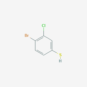 molecular formula C6H4BrClS B1443229 4-Bromo-3-chlorobenzenethiol CAS No. 853308-08-4