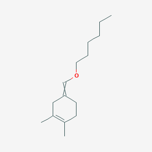 4-[(Hexyloxy)methylidene]-1,2-dimethylcyclohex-1-ene