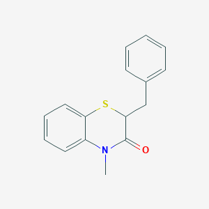 molecular formula C16H15NOS B14432338 2-Benzyl-4-methyl-2H-1,4-benzothiazin-3(4H)-one CAS No. 83170-55-2