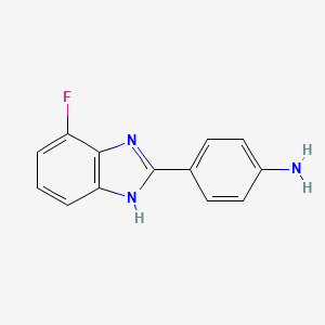 molecular formula C13H10FN3 B1443235 4-(4-氟-1H-1,3-苯并二唑-2-基)苯胺 CAS No. 1184562-80-8