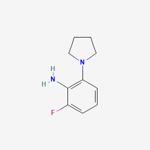 molecular formula C10H13FN2 B1443237 2-Fluoro-6-(pyrrolidin-1-yl)aniline CAS No. 1183840-96-1