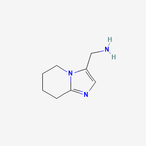 molecular formula C8H13N3 B1443239 5H,6H,7H,8H-imidazo[1,2-a]pyridin-3-ylmethanamine CAS No. 1258651-42-1