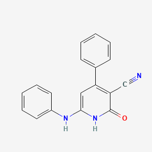 6-Anilino-2-oxo-4-phenyl-1,2-dihydropyridine-3-carbonitrile