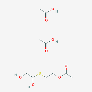 Acetic acid;2-(1,2-dihydroxyethylsulfanyl)ethyl acetate