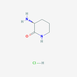molecular formula C5H11ClN2O B1443240 (R)-3-氨基哌啶-2-酮盐酸盐 CAS No. 406216-02-2