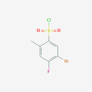 molecular formula C7H5BrClFO2S B1443252 5-Bromo-4-fluoro-2-methylbenzenesulfonyl chloride CAS No. 874804-12-3