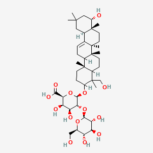 (2S,3R,4S,5R,6R)-6-[[(6aR,6bS,8aR,9S,12aR,14bR)-9-hydroxy-4-(hydroxymethyl)-4,6a,6b,8a,11,11,14b-heptamethyl-1,2,3,4a,5,6,7,8,9,10,12,12a,14,14a-tetradecahydropicen-3-yl]oxy]-3,4-dihydroxy-5-[(2S,3R,4S,5S,6R)-3,4,5-trihydroxy-6-(hydroxymethyl)oxan-2-yl]oxyoxane-2-carboxylic acid