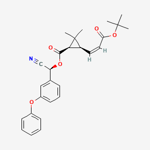 Cyclopropanecarboxylic acid, 3-((1Z)-3-(1,1-dimethylethoxy)-3-oxo-1-propenyl)-2,2-dimethyl-, (S)-cyano(3-phenoxyphenyl)methyl ester, (1R,3S)-