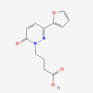 molecular formula C12H12N2O4 B1443259 4-[3-(Furan-2-yl)-6-oxopyridazin-1-yl]butanoic acid CAS No. 1283108-36-0