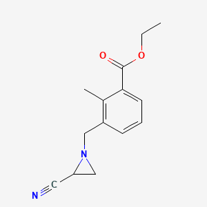 Ethyl 3-[(2-cyanoaziridin-1-yl)methyl]-2-methylbenzoate