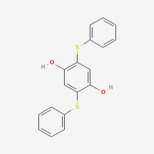 molecular formula C18H14O2S2 B14432618 1,4-Benzenediol, 2,5-bis(phenylthio)- CAS No. 80632-58-2